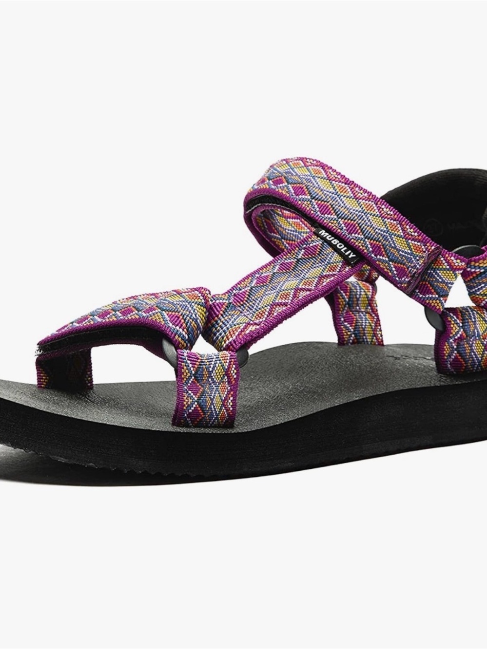 Purple Patterned Sport Sandal for Women